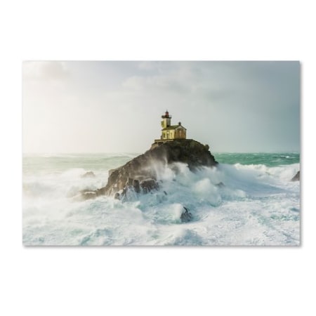 Mathieu Rivrin 'Haunted Lighthouse In The Storm' Canvas Art,22x32